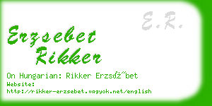 erzsebet rikker business card